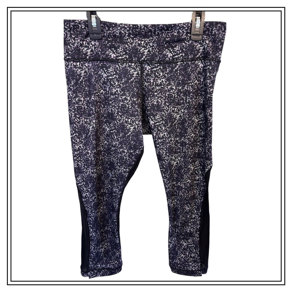Women's Lululemon Journey Mesh Rocky Road Splatter Journey Crop Legging Sz. 8